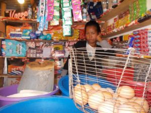 $50 from iZōsh completed a loan of $175 to help Mary purchase cookies, non alcoholic drinks and noodles for her grocery store.