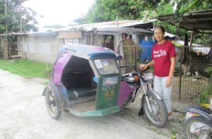 Lillian in the Philippines received a loan of $200 for vehicle maintenance and spare parts for her tricycle transportation business.