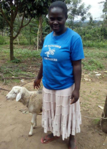 Miriam in Kenya received a loan of $150 to buy different varieties of cereals for her business selling milk, eggs and cereals.