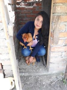 Our $225 loan to Josselyn in Ecuador will be used to buy chickens, corn, and balanced feed to raise and sell chickens.
