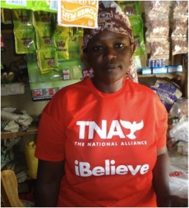 Amina from Kenya received a loan to buy maize and wheat flours, cooking oil, fat, and tea leaves for her retail shop.