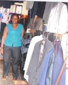 Jassy of Uganda received $200 to purchase more coats, suits, shirts and other items.