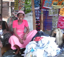 Vivian of Ghana received $250.00 to purchase additional cloth and rags for resale.