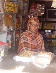 Zakia of Pakistan received $400.00 to purchase a stock of grains, oil, and biscuits.