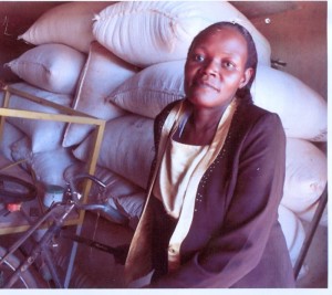 Alice of Uganda received $550 to buy maize flour and groundnuts to sell.
