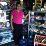Ivania from Nicaragua received $600 to buy oil, rice, beans, sugar, and corn in bulk for her corner store business.