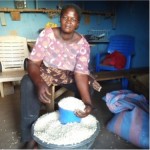 Kapiog from Ghana received $150 to buy corn for her business selling corn.