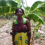 Linda from Ghana received $250 to buy seeds for new crops for her business growing and selling plantains.