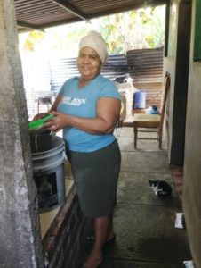 Maria Elena from El Salvador received a loan of $750 to buy milk and make cheese.