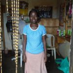 Immaculate in Uganda received a loan of $225 to hire an employee and purchase chickens as another source of income in addition to her hair salon.