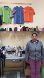 Our $1075 loan to Carmen in Ecuador will be used to buy fabric, thread, and buttons, and to hire a sewing assistant for her business making custom-made uniforms and clothing.