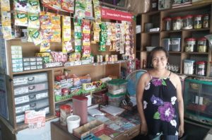Carina in the Philippines received $200 from iZosh to buy products for her small convenience store.