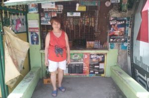 Clarita in the Philippines received $100 from iZosh to buy bulk goods for her convenience store.