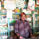 Dorcus in Kenya received $100 from iZosh to buy animal medications and feed for her agro-vet shop.