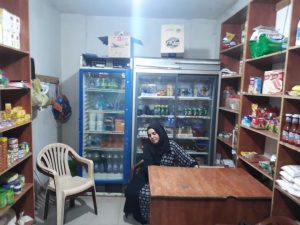 Salima in Lebanon received $1350 from iZosh to buy foods and raw materials to sell in her mini market