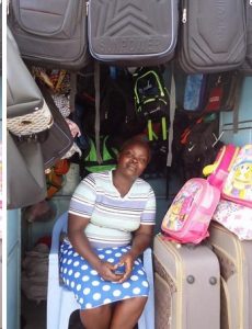 Our loan of $175 to Ester in Kenya will help her buy additional stock of safari and school bags for her retail business.