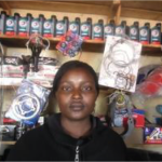 Eunice of Kenya received a loan to buy spare parts to sell.